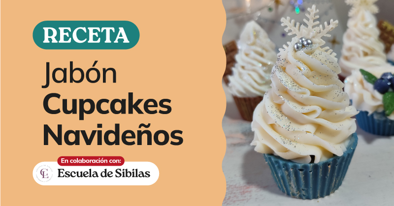 Cómo hacer Jabón con forma de Cupcakes Navideños