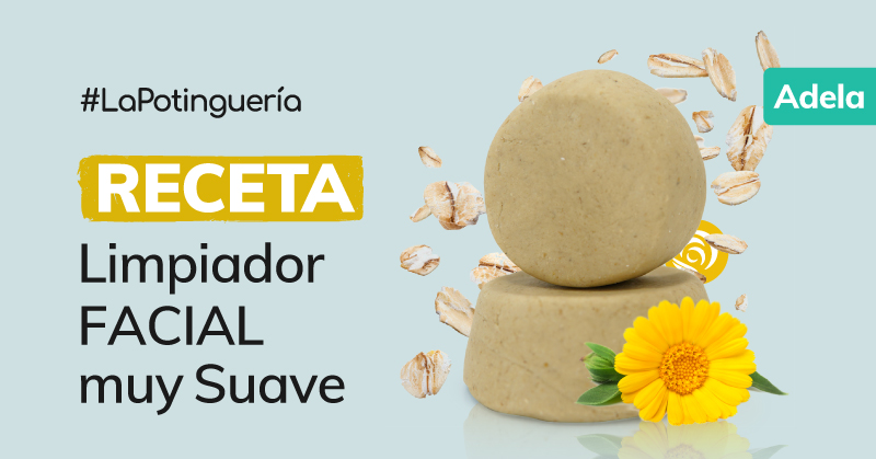 como hacer limpiador sólido facial para pieles sensibles con Avena y Caléndula