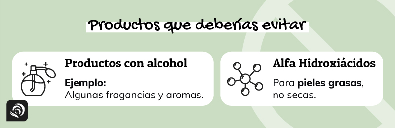 Productos que deberías evitar si tienes piel seca