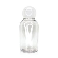 Botella 50 ml. plástico transparente con Tapón bola
