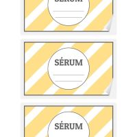 Etiqueta para Serum - Rayas amarillas