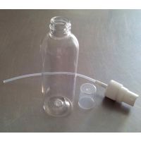 Botella de Plástico Pet Transparente 100 ml. con Tapón Spray