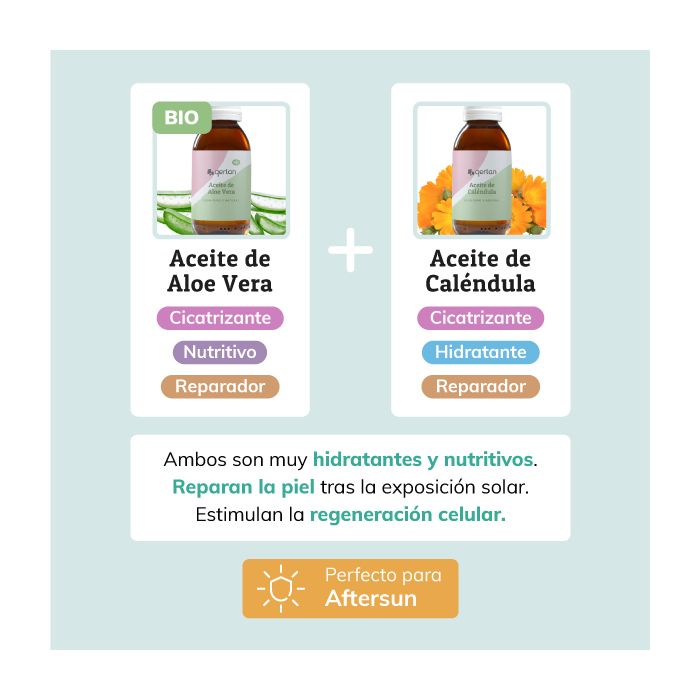 Aceite de Aloe Vera y Aceite de Caléndula Combinados - Jabonarium