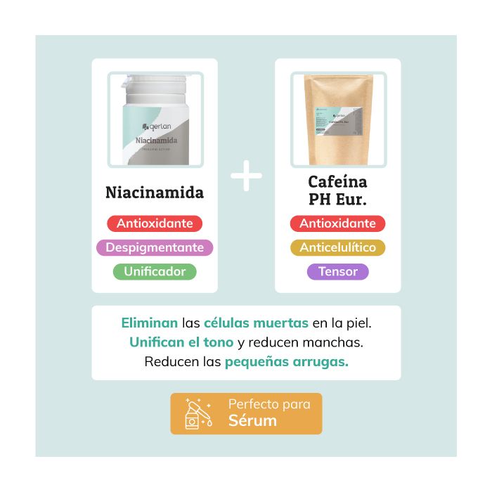 Niacinamida y Cafeína pH Eur. Combinadas - Jabonarium