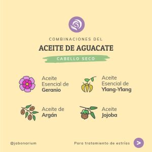 Combinaciones del Aceite de Aguacate Bio para cabellos secos - Jabonarium