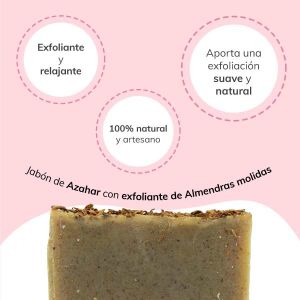 Jabón exfoliante de Azahar con Almendras molidas Jabonarium - Cosmética Natural