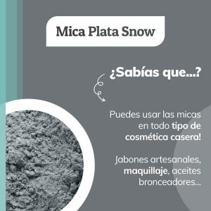 Mica Plata Snow Perladada Jabonarium - Mica Cosmética Natural