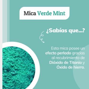 Mica Verde Mint Perlada Jabonarium - Mica Cosmética Natural