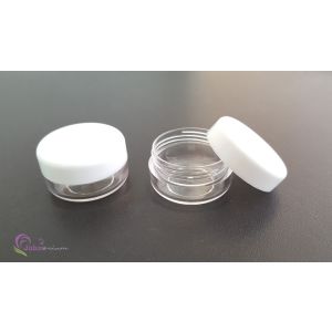Tarro transparente Tapa blanca 10 ml. Jabonarium - Envase Cosmética Natural