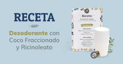 Cómo hacer desodorante líquido casero con Aceite de coco fraccionado y Ricinoleato de Zinc