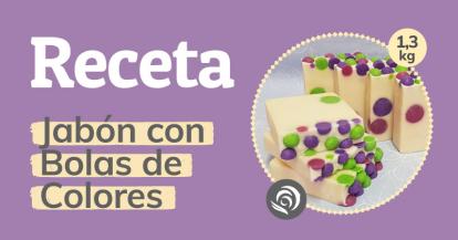 Como hacer jabón casero con bolas de colores decorativas