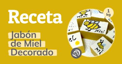 Receta para hacer jabón de miel decorado con Manteca de Cacao y Aceite de Coco