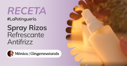 Cómo hacer Spray Refrescante Antifrizz para Rizos casero y natural