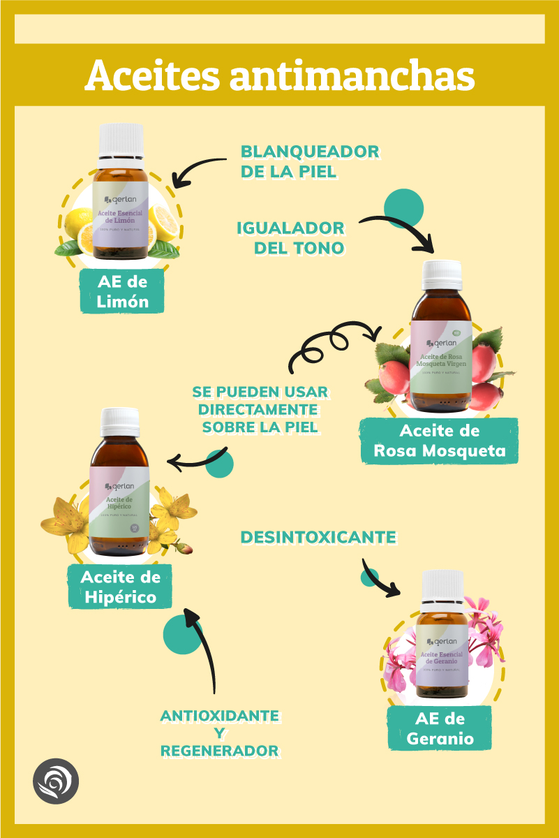 5 aceites antimanchas vegetales y esenciales